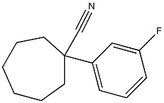 1-(3-fluorophenyl)cycloheptane-1-carbonitrile Struktur