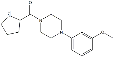 1-(3-methoxyphenyl)-4-(pyrrolidin-2-ylcarbonyl)piperazine Struktur