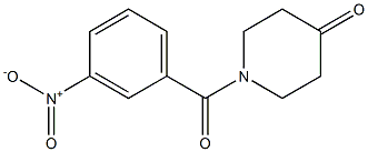 1-(3-nitrobenzoyl)piperidin-4-one Struktur