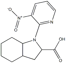 1-(3-nitropyridin-2-yl)octahydro-1H-indole-2-carboxylic acid Struktur