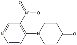 1-(3-nitropyridin-4-yl)piperidin-4-one Struktur