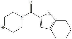 1-(4,5,6,7-tetrahydro-1-benzothiophen-2-ylcarbonyl)piperazine Struktur