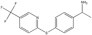 1-(4-{[5-(trifluoromethyl)pyridin-2-yl]sulfanyl}phenyl)ethan-1-amine Struktur