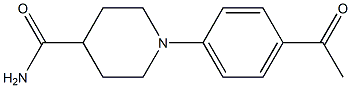 1-(4-acetylphenyl)piperidine-4-carboxamide Struktur