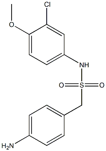 1-(4-aminophenyl)-N-(3-chloro-4-methoxyphenyl)methanesulfonamide Struktur