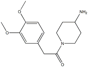 1-(4-aminopiperidin-1-yl)-2-(3,4-dimethoxyphenyl)ethan-1-one Struktur