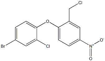 1-(4-bromo-2-chlorophenoxy)-2-(chloromethyl)-4-nitrobenzene Struktur