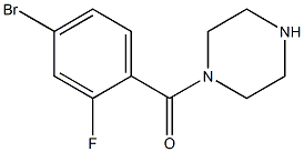 1-(4-bromo-2-fluorobenzoyl)piperazine Struktur