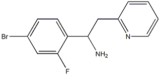 1-(4-bromo-2-fluorophenyl)-2-(pyridin-2-yl)ethan-1-amine Struktur