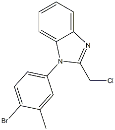 1-(4-bromo-3-methylphenyl)-2-(chloromethyl)-1H-1,3-benzodiazole Struktur