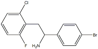 1-(4-bromophenyl)-2-(2-chloro-6-fluorophenyl)ethan-1-amine Struktur