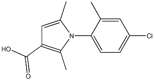 1-(4-chloro-2-methylphenyl)-2,5-dimethyl-1H-pyrrole-3-carboxylic acid Struktur