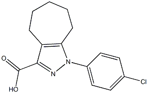 1-(4-chlorophenyl)-1,4,5,6,7,8-hexahydrocyclohepta[c]pyrazole-3-carboxylic acid Struktur