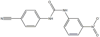 1-(4-cyanophenyl)-3-(3-nitrophenyl)urea Struktur