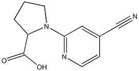 1-(4-cyanopyridin-2-yl)pyrrolidine-2-carboxylic acid Struktur