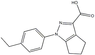 1-(4-ethylphenyl)-1,4,5,6-tetrahydrocyclopenta[c]pyrazole-3-carboxylic acid Struktur