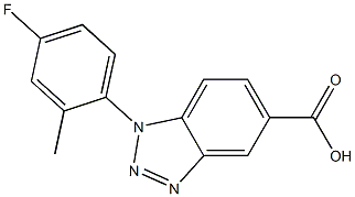 1-(4-fluoro-2-methylphenyl)-1H-1,2,3-benzotriazole-5-carboxylic acid Struktur