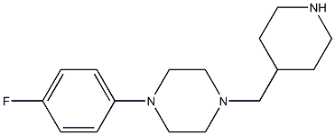 1-(4-fluorophenyl)-4-(piperidin-4-ylmethyl)piperazine Struktur