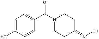 1-(4-hydroxybenzoyl)piperidin-4-one oxime Struktur