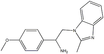 1-(4-methoxyphenyl)-2-(2-methyl-1H-1,3-benzodiazol-1-yl)ethan-1-amine Struktur