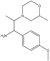 1-(4-methoxyphenyl)-2-(2-methylmorpholin-4-yl)propan-1-amine Struktur