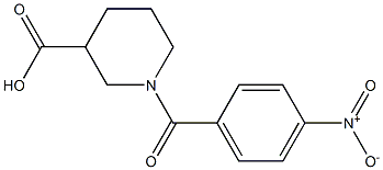 1-(4-nitrobenzoyl)piperidine-3-carboxylic acid Struktur