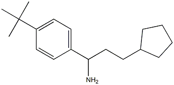 1-(4-tert-butylphenyl)-3-cyclopentylpropan-1-amine Struktur