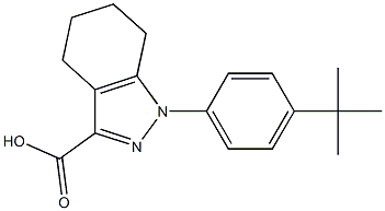 1-(4-tert-butylphenyl)-4,5,6,7-tetrahydro-1H-indazole-3-carboxylic acid Struktur