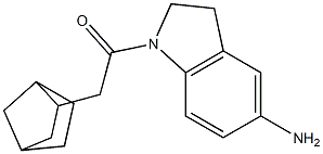 1-(5-amino-2,3-dihydro-1H-indol-1-yl)-2-{bicyclo[2.2.1]heptan-2-yl}ethan-1-one Struktur