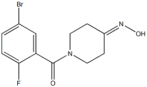 1-(5-bromo-2-fluorobenzoyl)piperidin-4-one oxime Struktur