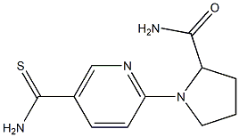 1-(5-carbamothioylpyridin-2-yl)pyrrolidine-2-carboxamide Struktur