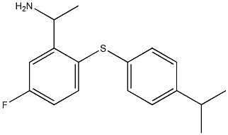 1-(5-fluoro-2-{[4-(propan-2-yl)phenyl]sulfanyl}phenyl)ethan-1-amine Struktur