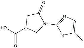 1-(5-methyl-1,3-thiazol-2-yl)-5-oxopyrrolidine-3-carboxylic acid Struktur