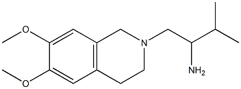 1-(6,7-dimethoxy-1,2,3,4-tetrahydroisoquinolin-2-yl)-3-methylbutan-2-amine Struktur