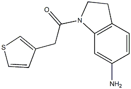 1-(6-amino-2,3-dihydro-1H-indol-1-yl)-2-(thiophen-3-yl)ethan-1-one Struktur