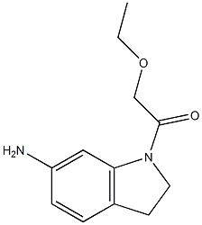 1-(6-amino-2,3-dihydro-1H-indol-1-yl)-2-ethoxyethan-1-one Struktur