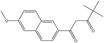 1-(6-methoxynaphthalen-2-yl)-4,4-dimethylpentane-1,3-dione Struktur