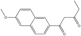 1-(6-methoxynaphthalen-2-yl)pentane-1,3-dione Struktur