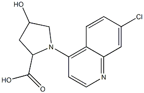 1-(7-chloroquinolin-4-yl)-4-hydroxypyrrolidine-2-carboxylic acid Struktur