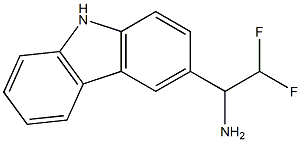 1-(9H-carbazol-3-yl)-2,2-difluoroethan-1-amine Struktur