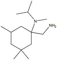 1-(aminomethyl)-N,3,3,5-tetramethyl-N-(propan-2-yl)cyclohexan-1-amine Struktur