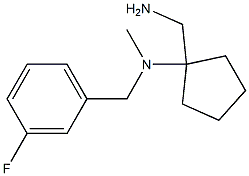 1-(aminomethyl)-N-[(3-fluorophenyl)methyl]-N-methylcyclopentan-1-amine Struktur