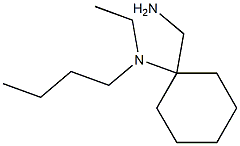 1-(aminomethyl)-N-butyl-N-ethylcyclohexan-1-amine Struktur