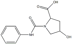 1-(anilinocarbonyl)-4-hydroxypyrrolidine-2-carboxylic acid Struktur