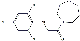 1-(azepan-1-yl)-2-[(2,4,6-trichlorophenyl)amino]ethan-1-one Struktur