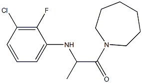 1-(azepan-1-yl)-2-[(3-chloro-2-fluorophenyl)amino]propan-1-one Struktur