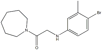 1-(azepan-1-yl)-2-[(4-bromo-3-methylphenyl)amino]ethan-1-one Struktur