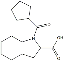 1-(cyclopentylcarbonyl)octahydro-1H-indole-2-carboxylic acid Struktur