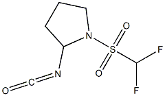 1-(difluoromethane)sulfonyl-2-isocyanatopyrrolidine Struktur