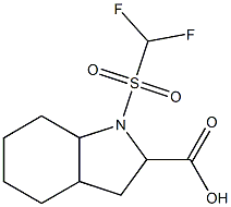 1-(difluoromethane)sulfonyl-octahydro-1H-indole-2-carboxylic acid Struktur